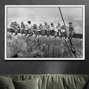 Men Having Lunch Atop Skyscraper Canvas/Rockefeller Center/New York Canvas/Iconic Photo Canvas/ Living Room Decor/ Black Friday Sale/ CANVAS