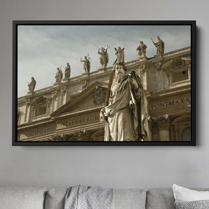 Saint Peter&#39;s Square Canvas/Vatican St. Peter&#39;s Basilica/Ancient Greek/Vatican City Canvas Art/Rome Artworks/Vintage Wall Design/Gift Ideas