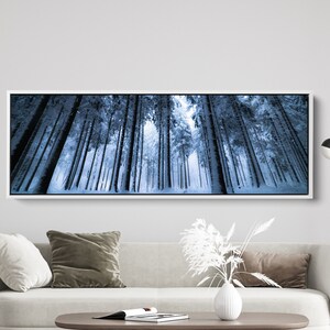 Tree Landscape Canvas | Panoramic Wall Art | Forest Landscape Art Print | Framed Canvas Print | Trendy Wall Art | Panoramic Wall Decor
