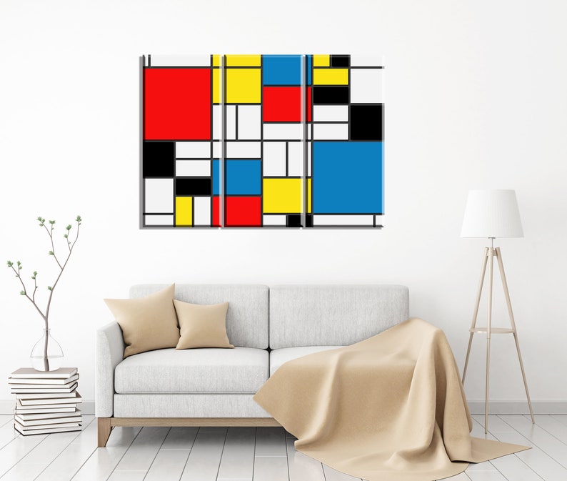 Piet Mondrian Artwork Canvas/mondrian Composition/contemporary - Etsy