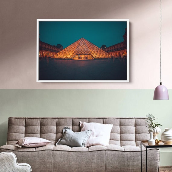 Louvre Wall Art Canvas/louvre Wall Decor/louvre Canvas/night Etsy