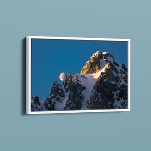 Mountain and Snow Canvas/Winter Theme/Snow Mountain/Winter Snow Canvas/Nature Landscape ART/Nordic Landscape/Snowy/Modern Decor/Gift Idea%50