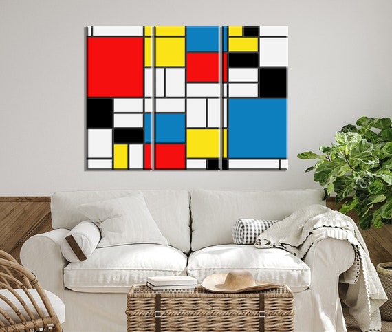 Piet Mondrian Artwork Canvas/mondrian Composition/contemporary - Etsy