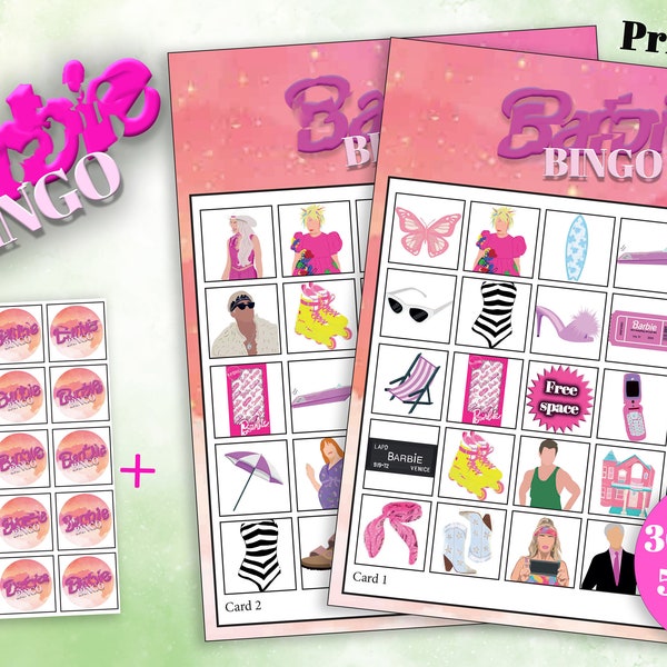 Pink Doll_Movie _ Bingo Cards _ 30x cards 5x5 PDF