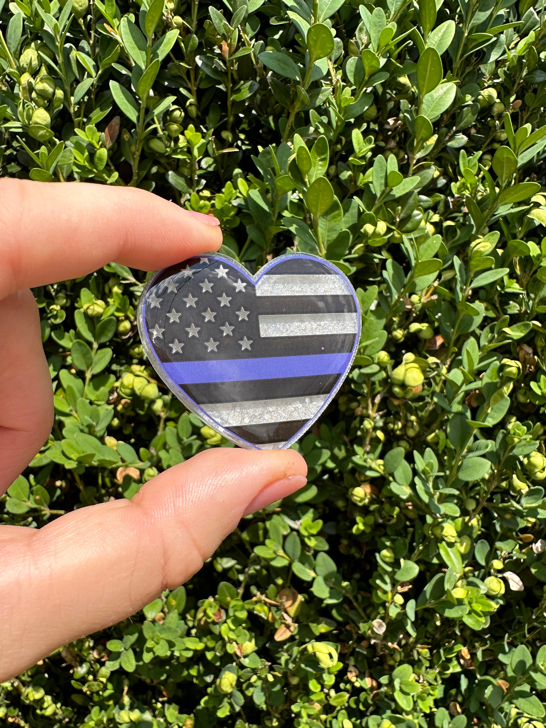 Cute Interchangeable Back the Blue Heart Badge Reel Badge Etsy