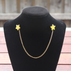 Conjunto de alfinetes de esmalte em forma de estrela para colarinho ou enchimento de quadro