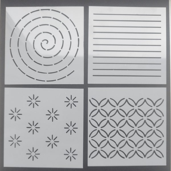 Sashiko Templates | Visible Mending | Quilting and Sewing Templates | Reuseable Mending Stencils