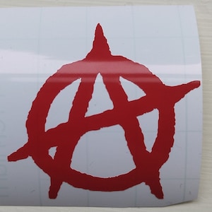 Vinyl mat rode en mat zwarte anarchy stickers