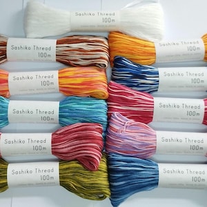 Hilo de algodón Olympus Sashiko jaspeado 100 m