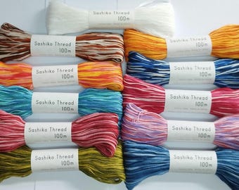 Olympus Sashiko Cotton Thread Variegated 100m