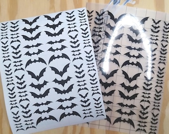 Black Bat Stickers Assorted Sizes