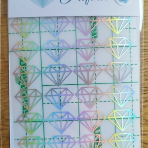 Stickers diamants holographiques ou dorés