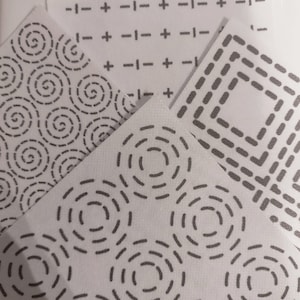 Washable Sashiko Style Transfers | Removable Visible Mending Transfers
