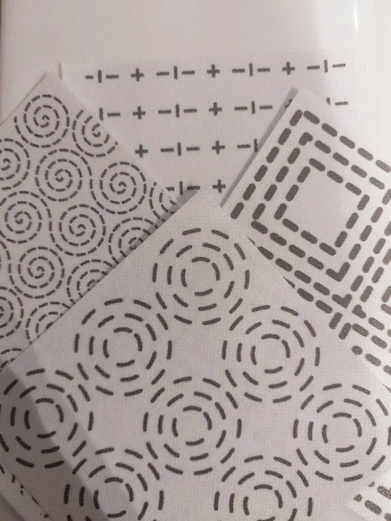 Washable Sashiko Style Transfers | Removable Visible Mending Transfers
