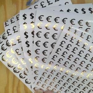 Pegatinas de moneda / Pegatinas de libra / Pegatinas de euro / Pegatinas de dólar
