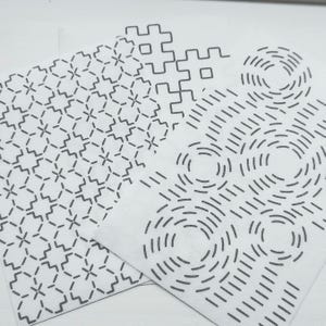 Sashiko Stick and Stitch Transfers
