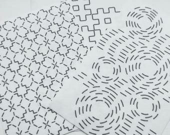 Sashiko Stick and Stitch Transfers