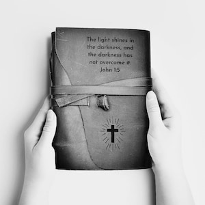 Personalized Christian Journal Custom Leather Prayer Journal Bible Study Journal Religious Notebook Pastor Gift Scripture John Devotional