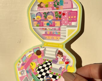 Polly pocket sticker, inspired in “Polly’s hair Salon” vintage set from 1992