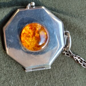 Vintage Sterling Locket and 28&quot; Chain