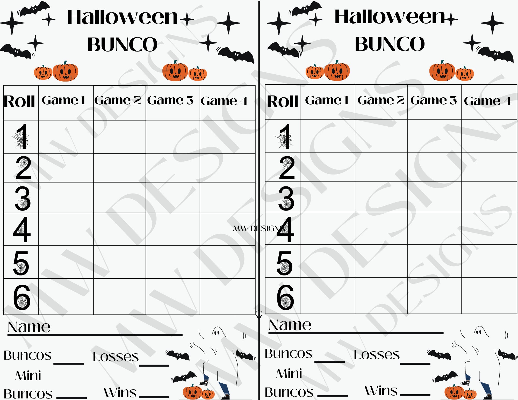 Halloween Bunco Set, Fall Bunco Cards, Jack O Lanterns, Orange and ...