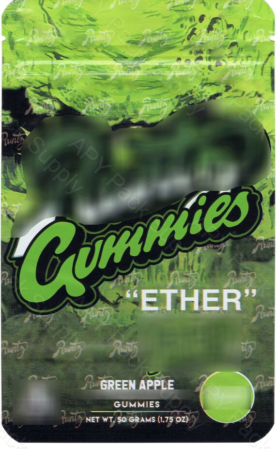 Runtz Gummies Ether Packaging Empty Storage Bag Etsy