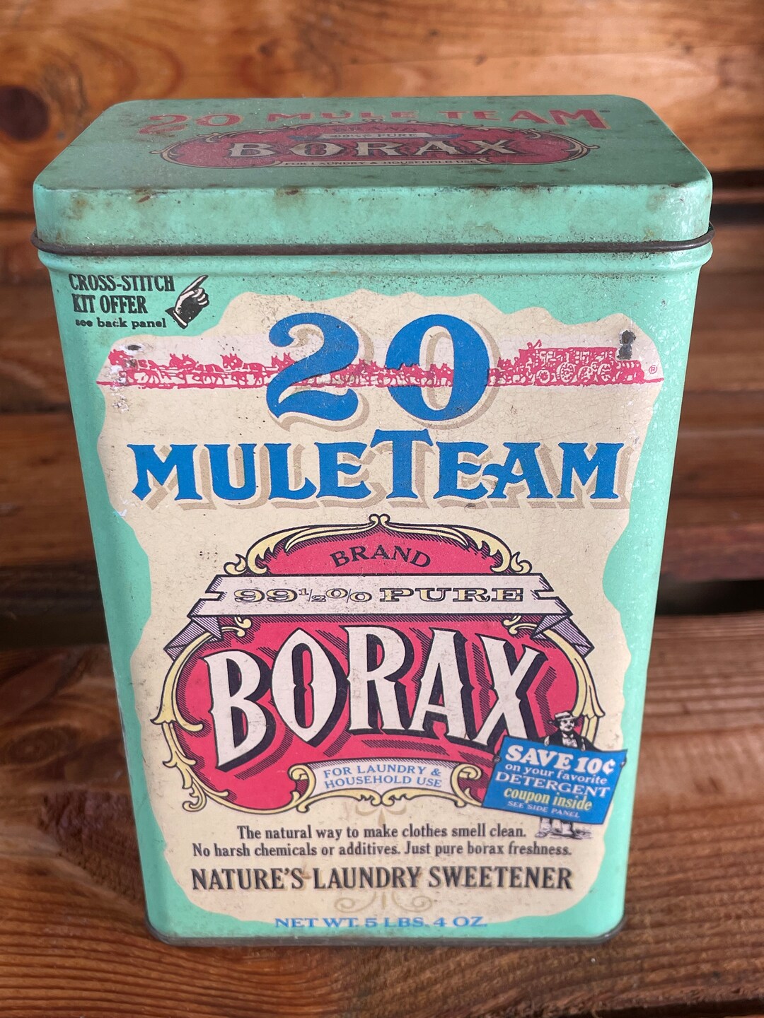 Vintage Borax Tin Kitchen Canister Laundry Farmhouse Etsy