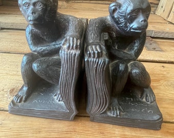 Vintage Bookends - Bombay Co. - Studious Monkeys - Set of Two