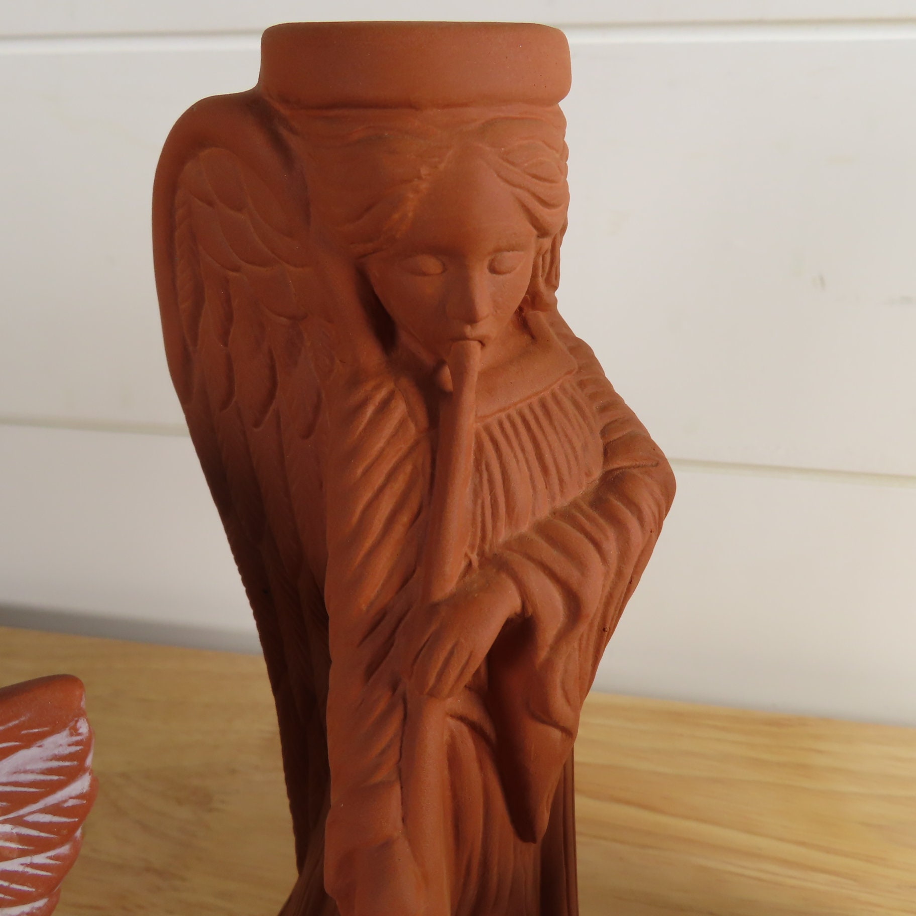 Vintage Angel Angels Cherubs Terracotta Figurine Sculptures Etsy