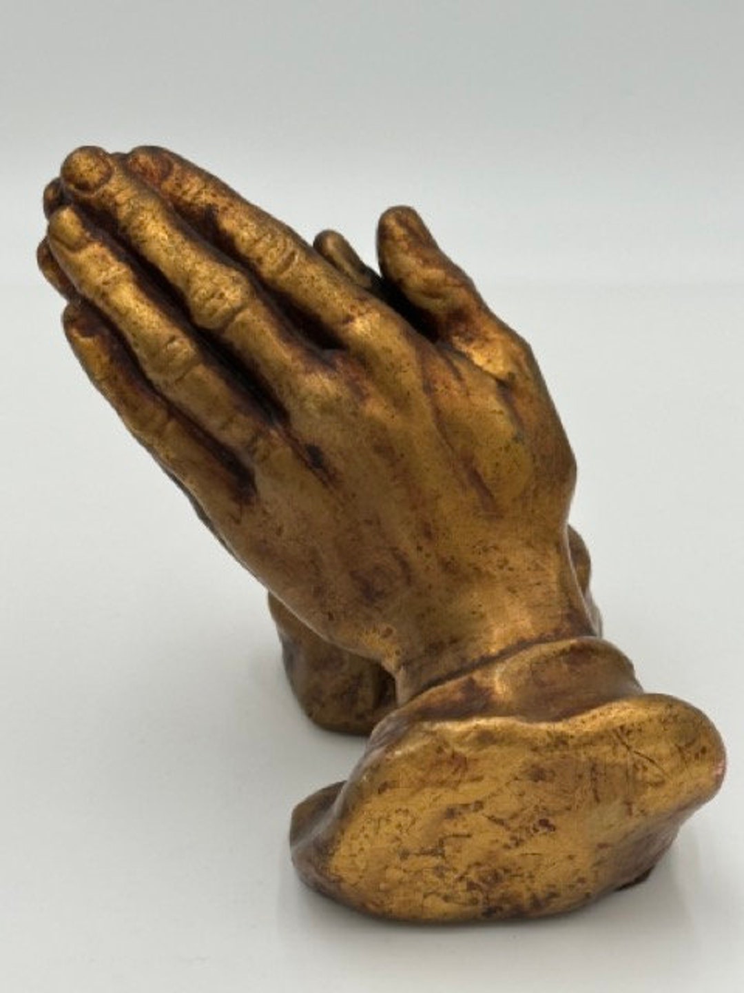 Vintage 1989 Gold Ceramic Praying Hands Universal Statuary Etsy