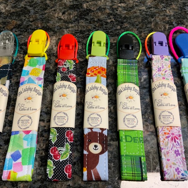 Fabric Pacifier Clip Etsy