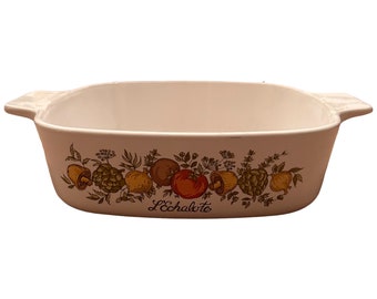 Vintage Corning Ware L&#39;Echalote A-1-B, 1 Quart casserole Dish, Spice Of Life 1972-1988