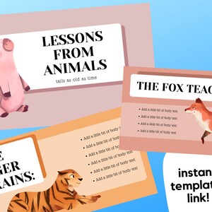 Animal Themed Presentation Slide Deck Canva Template