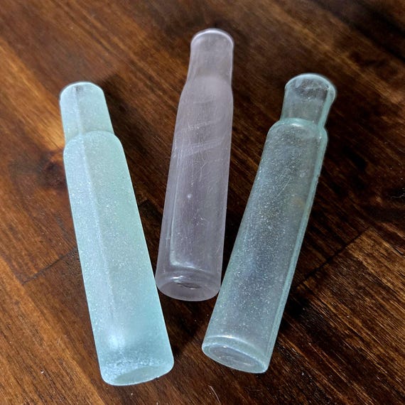 Vintage Glass Opium Vial Bottle: Antique Apothecary Decor