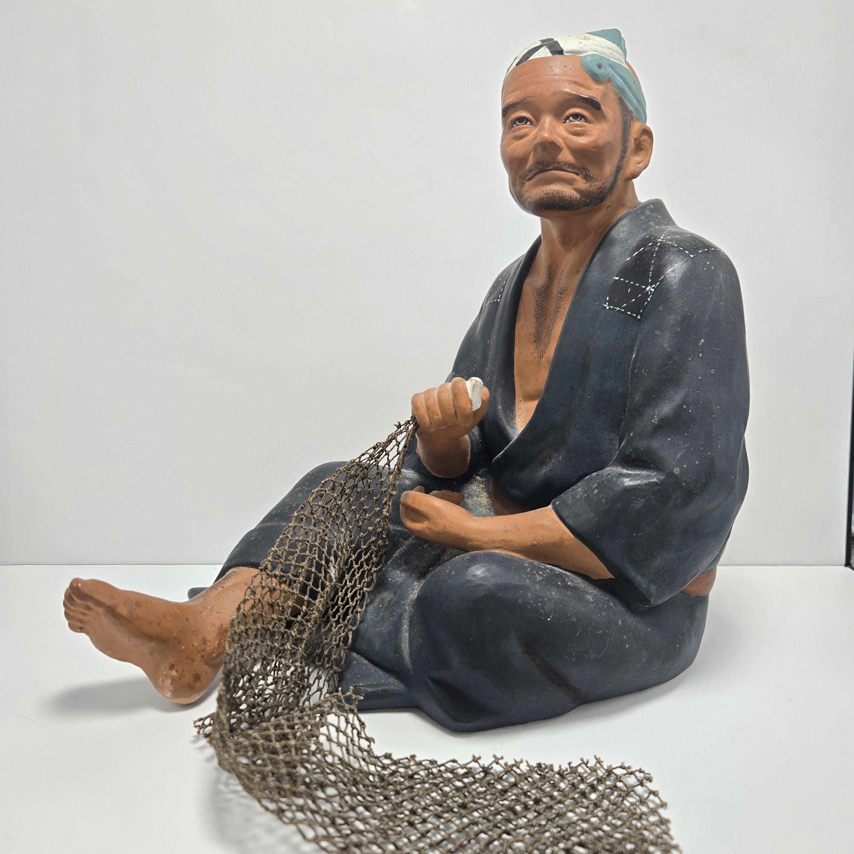 Japanese Fisherman Statue - Etsy