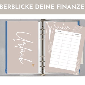 Altrosa Sparchallenge Umschlagmethode, Bargeld Sparen, Budgetbuch, Set mit Deckblatt und Budget Tracker, PDF, Deutsch, Zipper, Sparbinder image 4