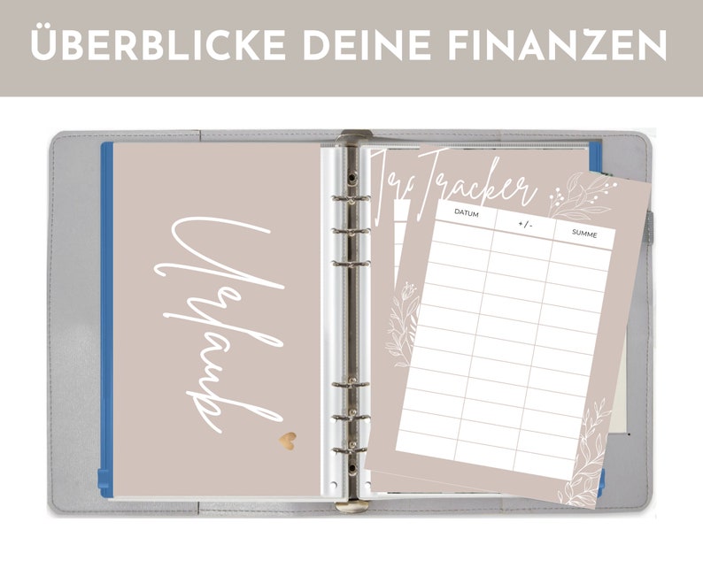 Altrosa Sparchallenge Umschlagmethode, Bargeld Sparen, Budgetbuch, Set mit Deckblatt und Budget Tracker, PDF, Deutsch, Zipper, Sparbinder image 4