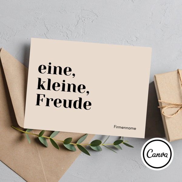 Geschenkgutschein, bearbeitbare Canva Vorlage, sofortiger Download, druckbarer Gutschein, personalisierbar für Kleinunternehmer, DIY