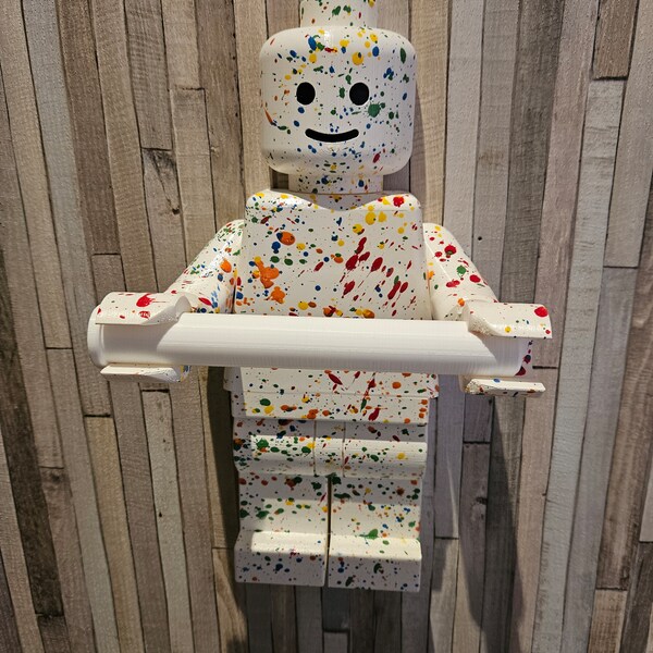 Giant “lego” style figurine splash paint loft style gift idea