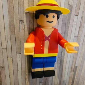 Personaggio "stile minifig" gigante di carta igienica rufy, idea regalo manga monopezzo