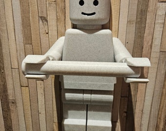 Personnage "facon Lego" geant toilet paper effet marbre