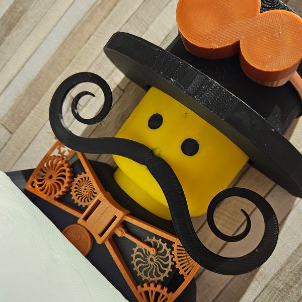 Personnage "facon Lego" geant toilet paper steampunk moustache