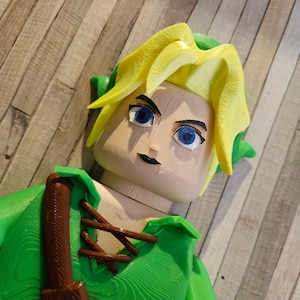 Personaggio "Lego style" carta igienica gigante link zelda idea regalo nintendo