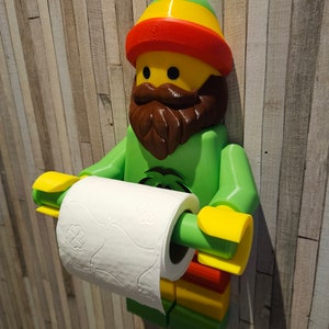 Personaggio "Lego style" carta igienica gigante rasta minifig bob marley idea regalo