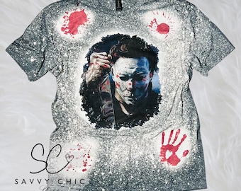 Mike Myers Blood Splatter Bleached Tee