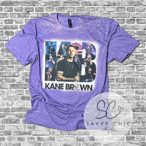 Kane Brown KB Purple Bleached Tee