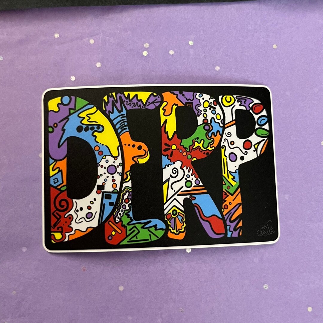 DERP Vinyl Sticker, Text Sticker - Etsy