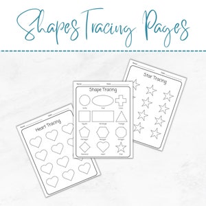 Form Tracing Pages, Tracing Pages, Aktivität für Kinder, Printables zu Hause, Vorschule, Kindergarten, frühes Lernen
