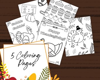 Thanksgiving Coloring Pages | Thanksgiving Coloring Printables | Thanksgiving Worksheets | Kids Activity | Homeschool Activity