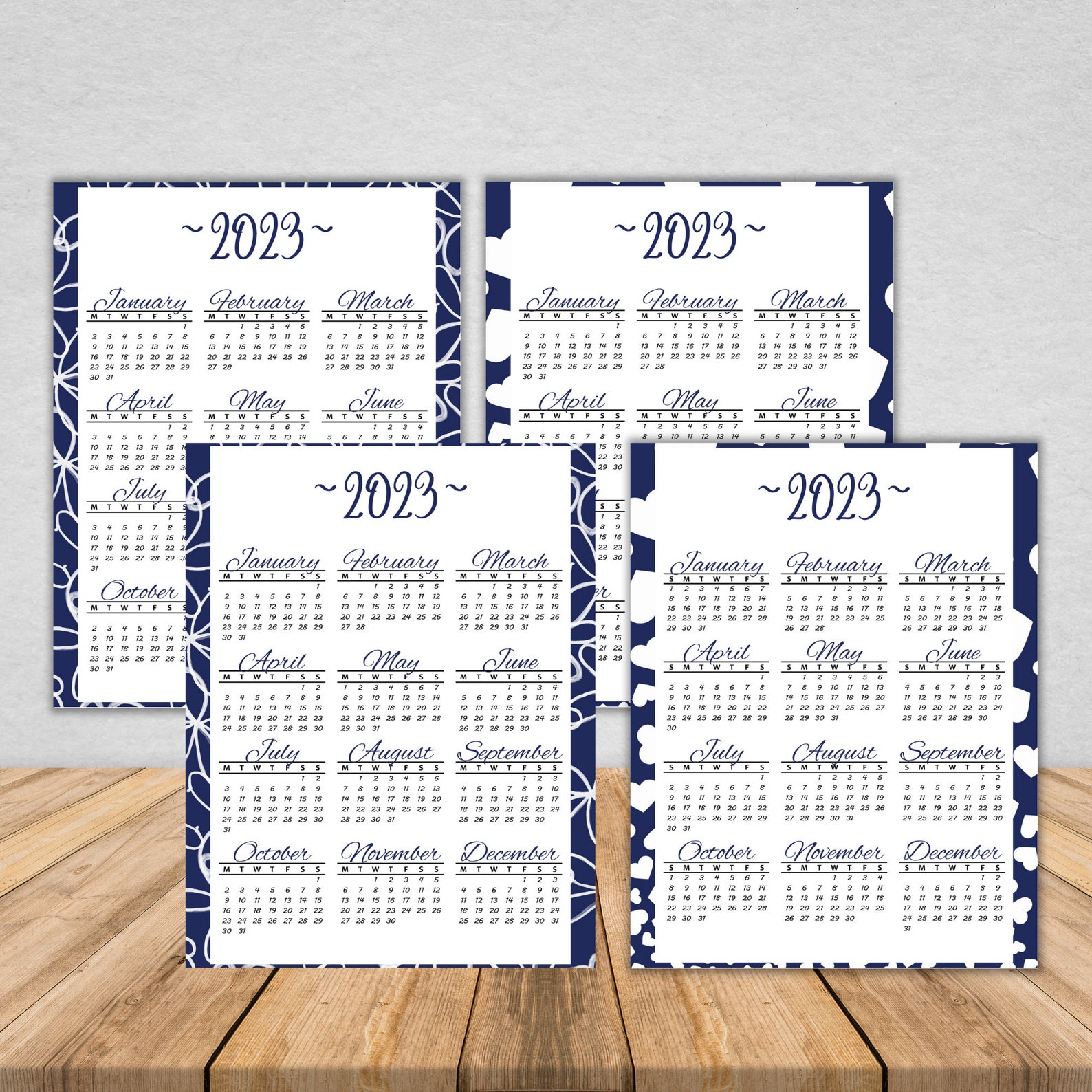 2023 Yearly Printable Calendar Portrait Yearly Calendar 2023 8x11 ...
